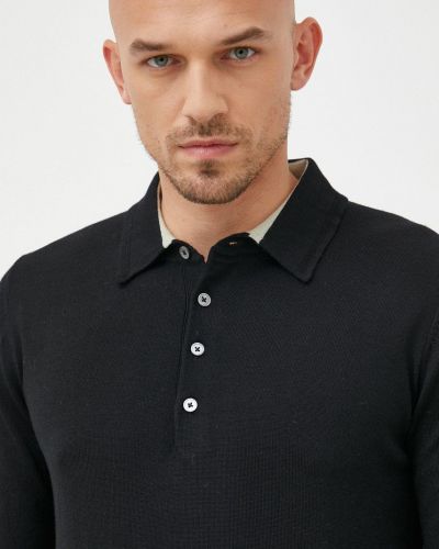 Vlněný svetr PS Paul Smith pánský, černá barva, lehký