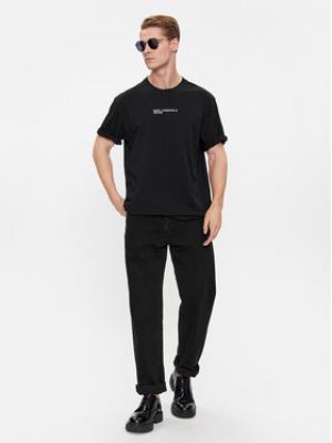 Tričko relaxed fit Karl Lagerfeld Jeans černé