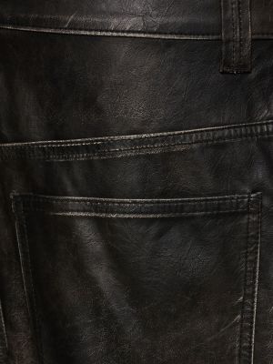 Pantalones cortos de cuero de cuero sintético Jaded London negro
