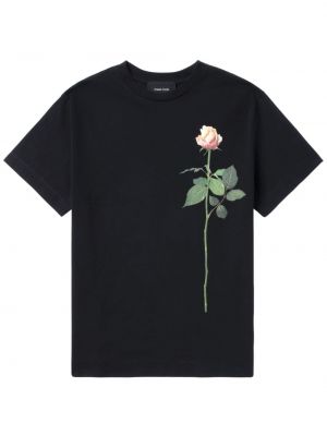 Kokvilnas t-krekls ar apdruku Simone Rocha melns