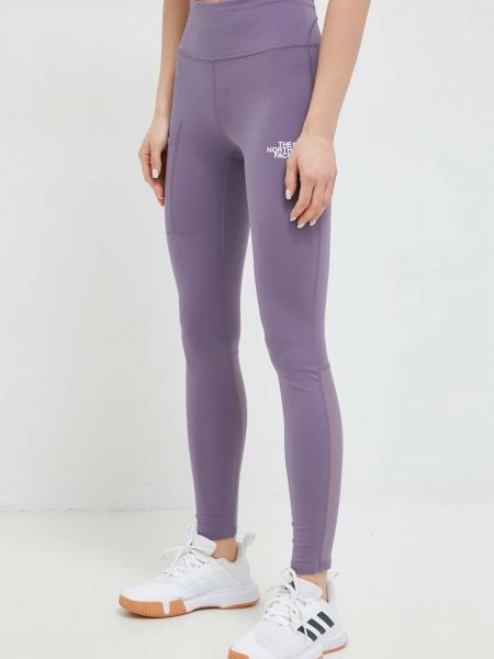 Однотонные спортивные штаны The North Face фиолетовые