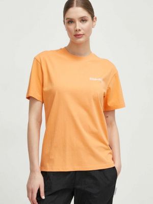 Pamut póló Napapijri narancsszínű