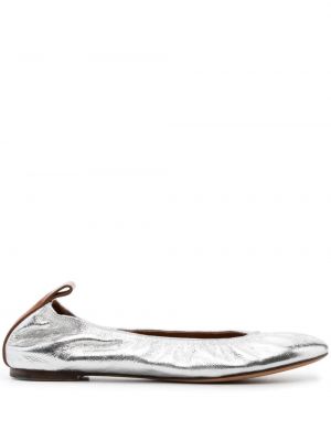 Pantofi din piele Lanvin argintiu