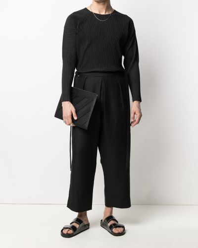 Pantalones plisados Saint Laurent negro