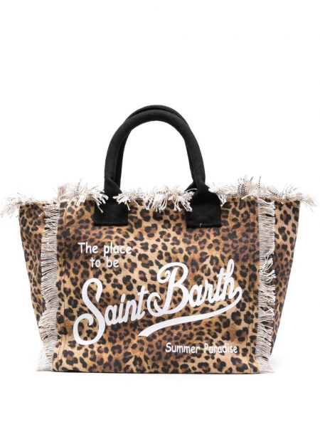 Raštuota paplūdimio krepšys leopardinė Mc2 Saint Barth