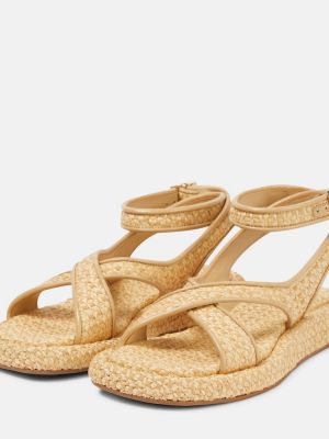 Sandales en cuir Gia Borghini beige