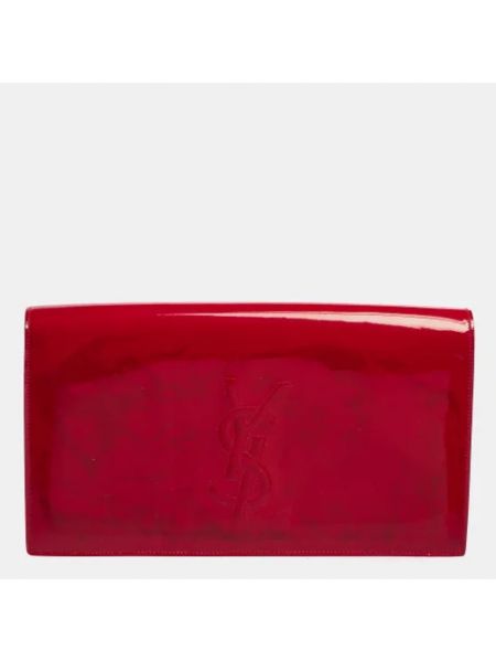 Bolso clutch de cuero retro Yves Saint Laurent Vintage rosa