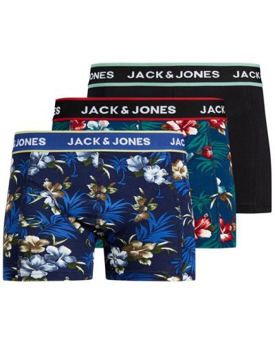 Bokserki w kwiatki Jack&jones niebieskie