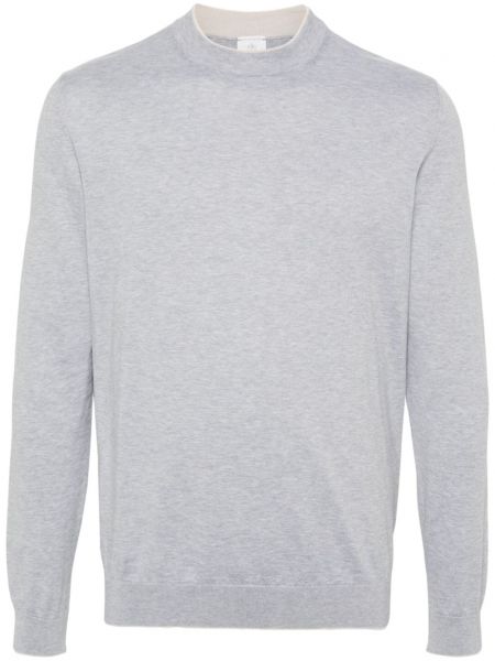 Bombažni pulover Eleventy siva