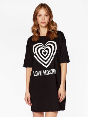 Laza szabású ruha Love Moschino fekete