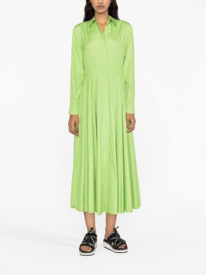 Sukienka długa plisowana S Max Mara zielona