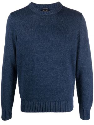 Плетен пуловер Paul & Shark синьо