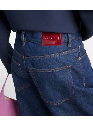 Low waist straight jeans ausgestellt Gucci blau