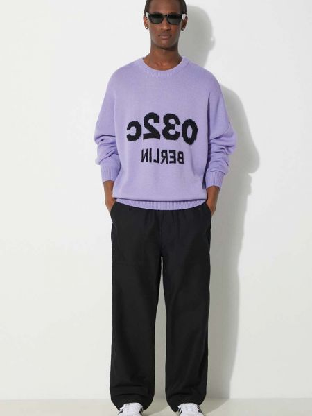 Vlněný svetr 032c fialový