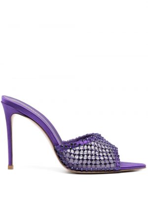 Krištáľové sandále Le Silla fialová