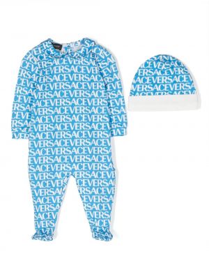 Printti pyjama tytöille Versace Kids sininen