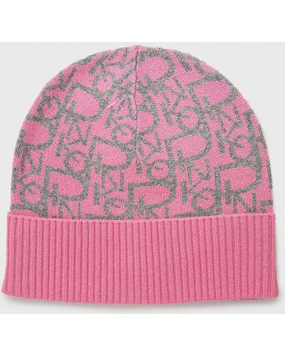 Dzianinowa czapka Pinko różowa