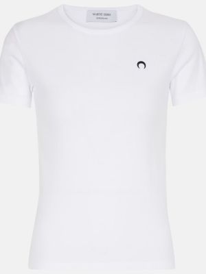 Bavlněné tričko Marine Serre bílé