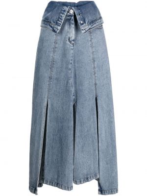 Asymetrická džínsová sukňa Rokh modrá