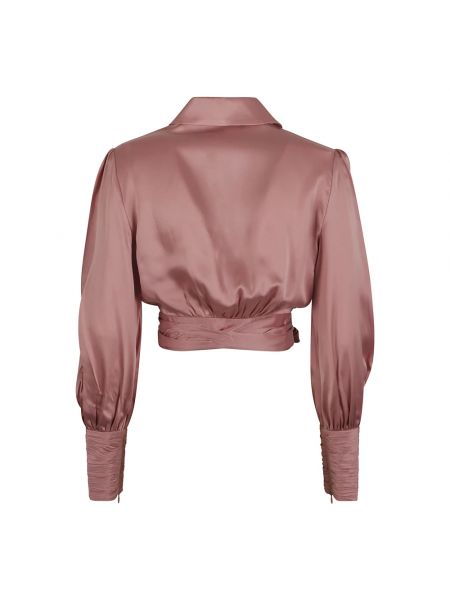 Jedwabna bluzka Zimmermann różowa