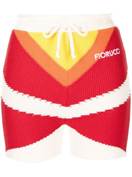 Trykt strikket shorts Fiorucci rød