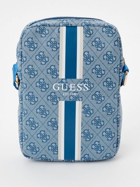 Голубая сумка через плечо Guess