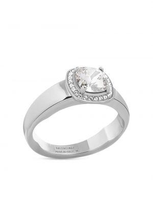 Křišťálový prsten Balenciaga stříbrný