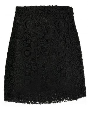 Φλοράλ φούστα με δαντέλα Miu Miu Pre-owned μαύρο