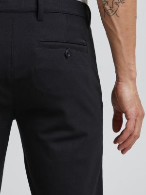 Pantaloni chino Solid nero