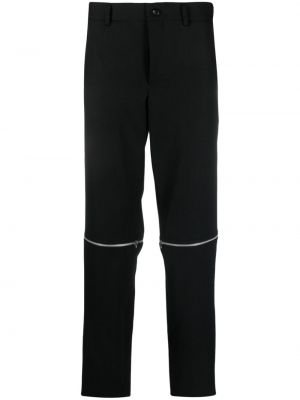Vlněné kalhoty na zip Comme Des Garçons Homme Plus černé