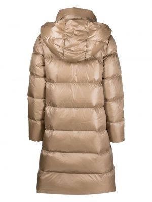 Prošívaný kabát s kapucí Armani Exchange hnědý