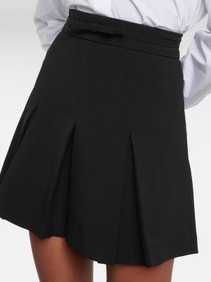 Πλισέ φούστα mini Redvalentino μαύρο