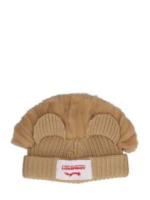 Berretto di cotone chunky Charles Jeffrey Loverboy beige