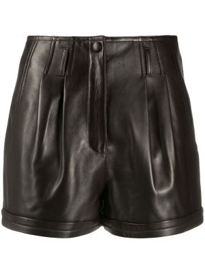 Pantalones cortos plisados Saint Laurent marrón