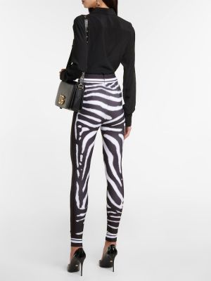 Zebra mintás magas derekú leggings nyomtatás Dolce&gabbana