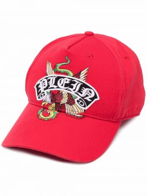 Brodert cap Philipp Plein rød