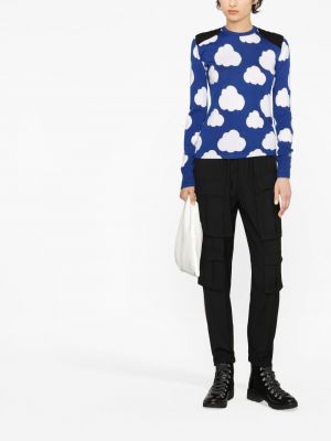 Sweter z nadrukiem Rossignol niebieski