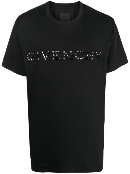 Pamut póló Givenchy fekete