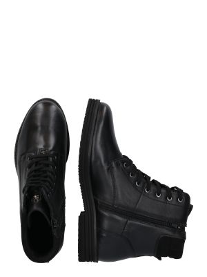 Μπότες με κορδόνια Tom Tailor μαύρο