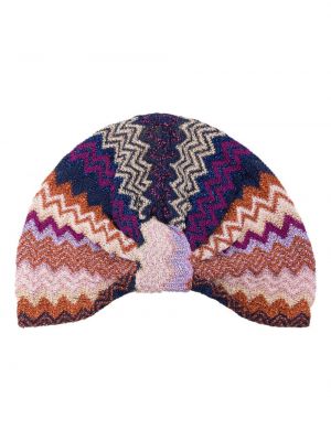 Pletená čiapka Missoni fialová