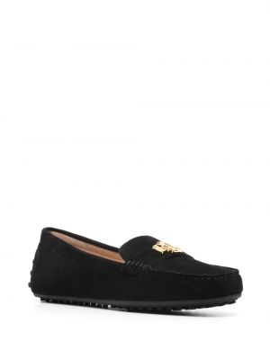 Semišové loafers Lauren Ralph Lauren černé