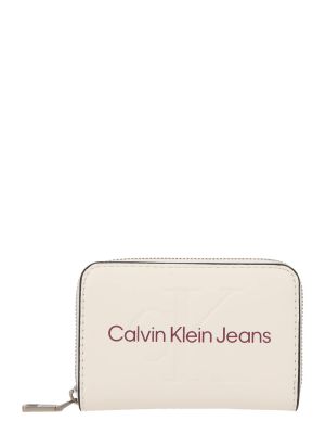 Piniginė su užtrauktuku su užtrauktuku Calvin Klein Jeans balta