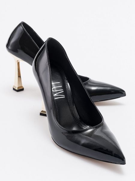 Кожени ниски обувки от лакирана кожа Luvishoes черно