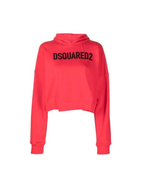 Bluza z kapturem Dsquared2 czerwona