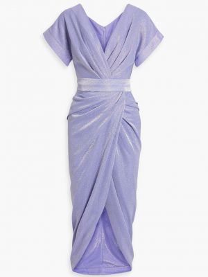 Платье на запах из джерси с драпировкой Rhea Costa фиолетовый