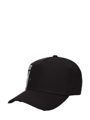 Памучна шапка Dsquared2 черно