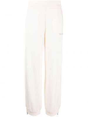 Pantaloni sport cu imagine Armani Exchange alb