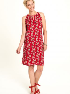 Obleka s cvetličnim vzorcem Tranquillo rdeča