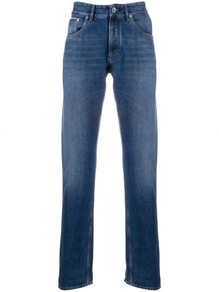 Proste jeansy Brunello Cucinelli niebieskie