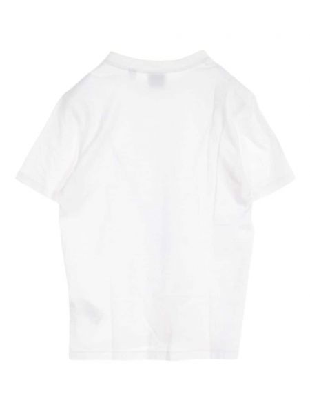 T-shirt brodé en coton Burberry Pre-owned blanc